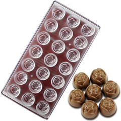 Acrylic Chocolate Mold Rose Flower