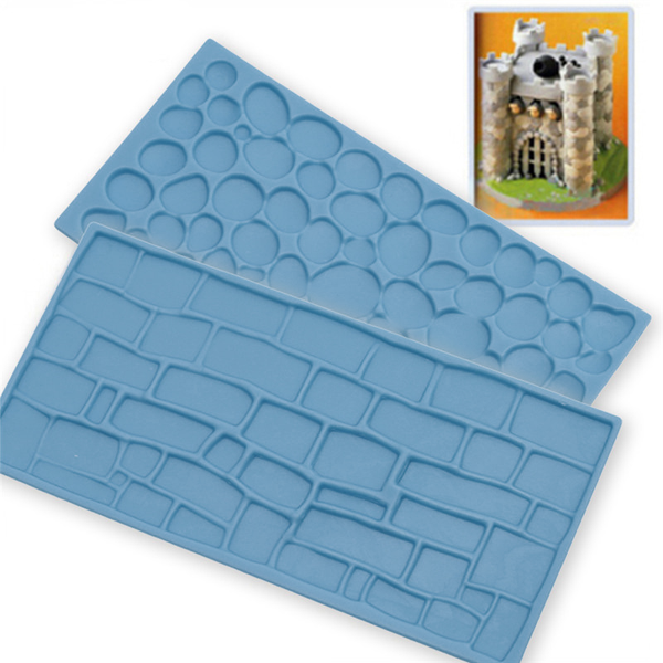 Brick Wall Embossing Lace Stamp 2Pcs