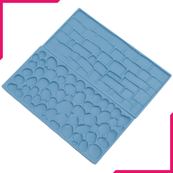 Brick Wall Embossing Lace Stamp 2Pcs