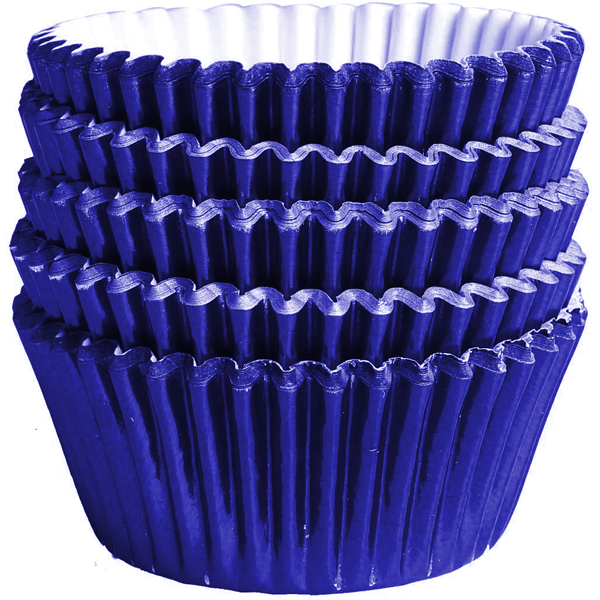 Aluminum Foil Cupcake Liner Navy Blue 100Pcs