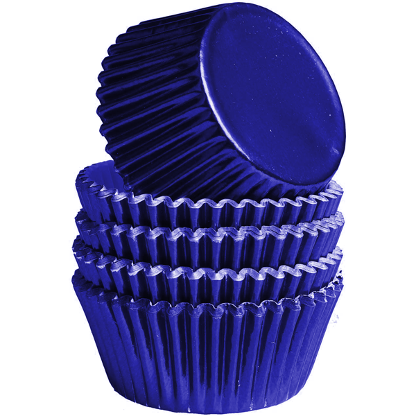 Aluminum Foil Cupcake Liner Navy Blue 100Pcs