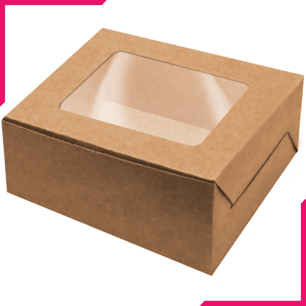 Brown Cake Box with Window