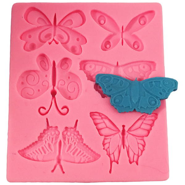Butterfly Silicone Mold 6 Cavity