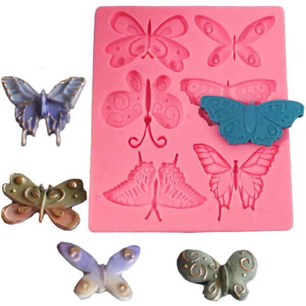 Butterfly Silicone Mold 6 Cavity