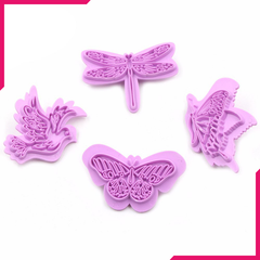 Butterfly Fondant Stamp 4pcs