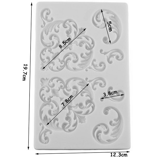 Baroque Border Silicone Fondant Mold