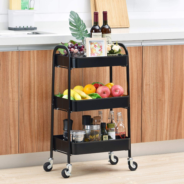 3 Compartment Kitchen Trolley