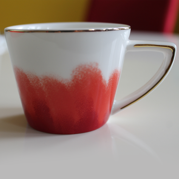 Angela Cup & Saucer Set - Red Flowers
