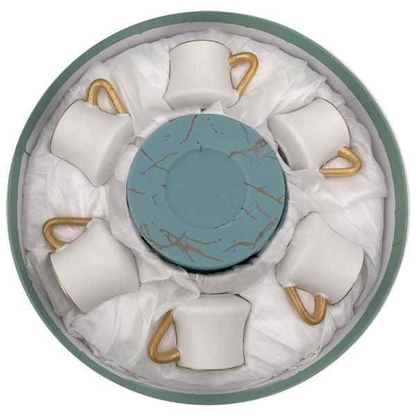 Angela Cup & Saucer Set - Greenish