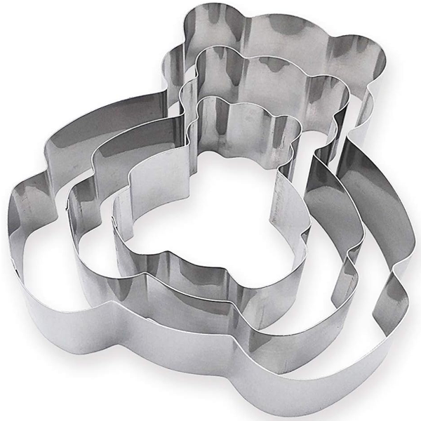 Bear Shape Cake Baking Tool Stainless Steel 3Pcs Set