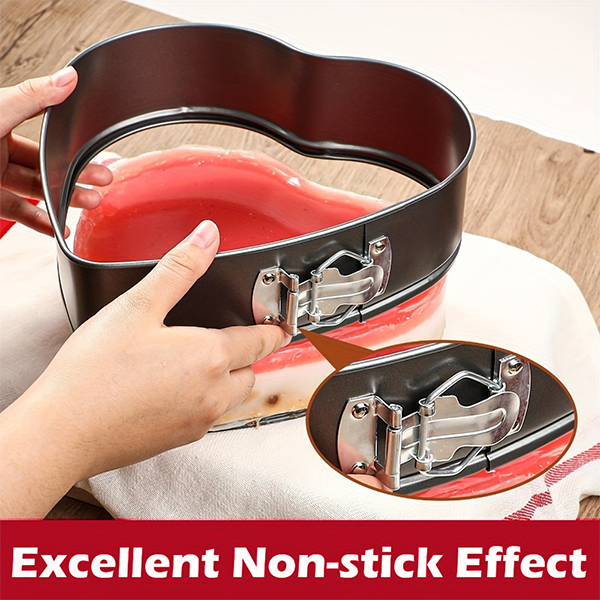 3Pcs Heart Shaped Cake Pan Set