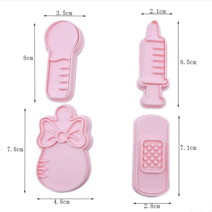Baby Theme Fondant & Cookie Cutter 4Pcs Set