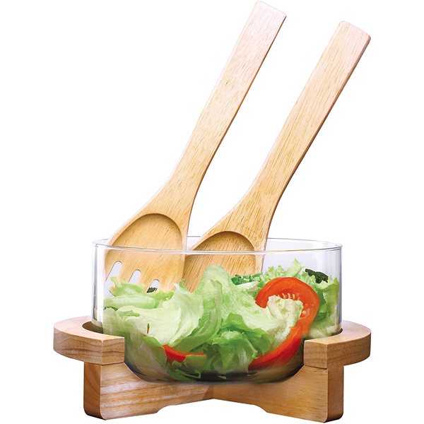 Billi Glass Salad Bowl Set