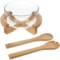 Billi Glass Salad Bowl Set