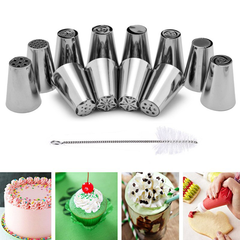 12 Pcs Multi-Design Russian Icing Nozzle/Tips for Cake Decorating