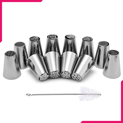 12 Pcs Multi-Design Russian Icing Nozzle/Tips for Cake Decorating