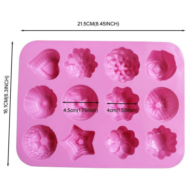 12 Cavity Silicone Flower Mold