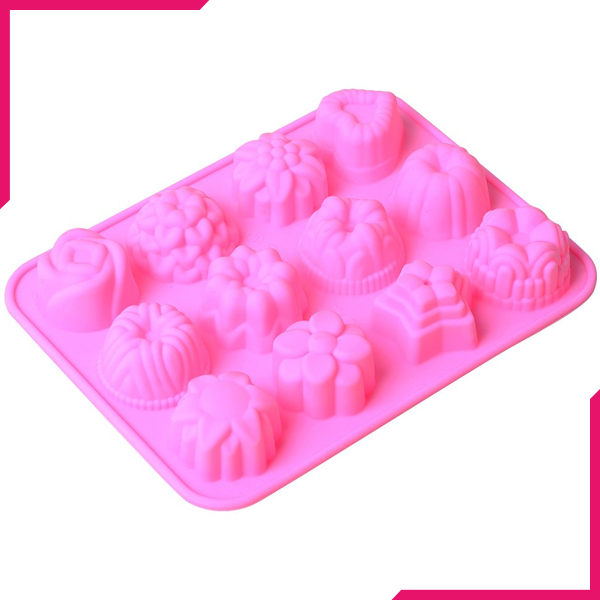 12 Cavity Silicone Flower Mold