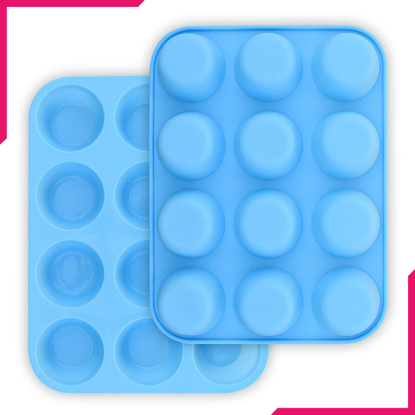 12 Cups Silicone Baking Molds