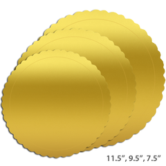 Cake Board Round Gold 3Pcs Set