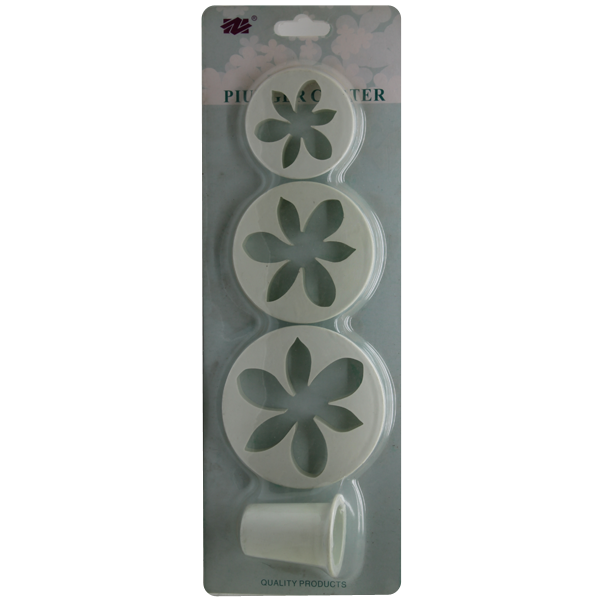 4 Pcs Fondant Plunge Cutter Decorating Tool