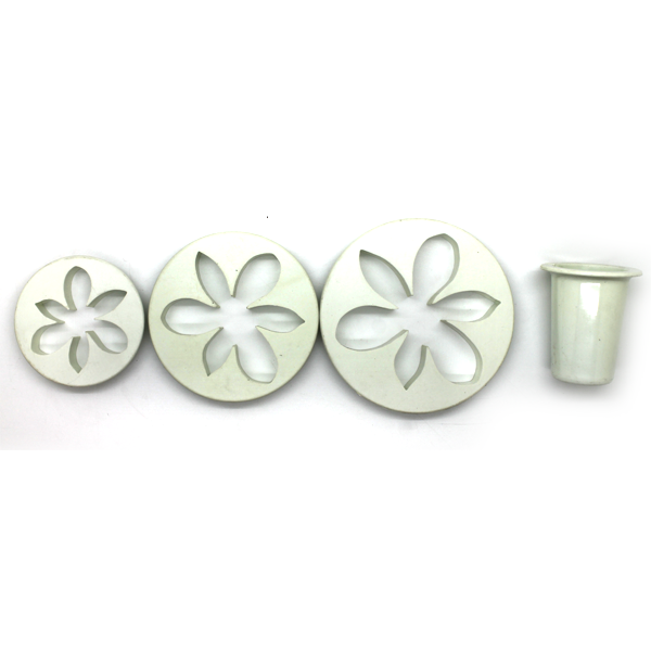 4 Pcs Fondant Plunge Cutter Decorating Tool