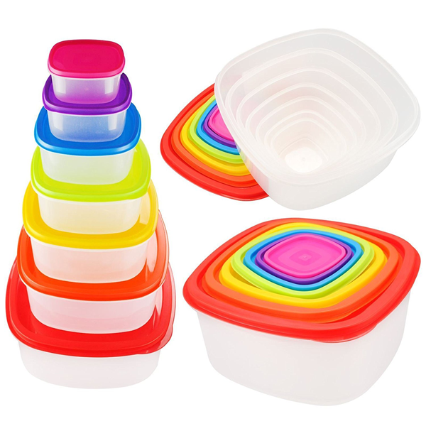 7 Pieces Home Food Storage Container Square