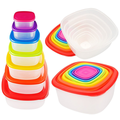 7 Pieces Home Food Storage Container Square