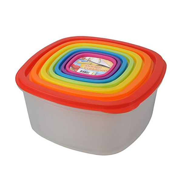 7 Pieces Home Food Storage Container Square