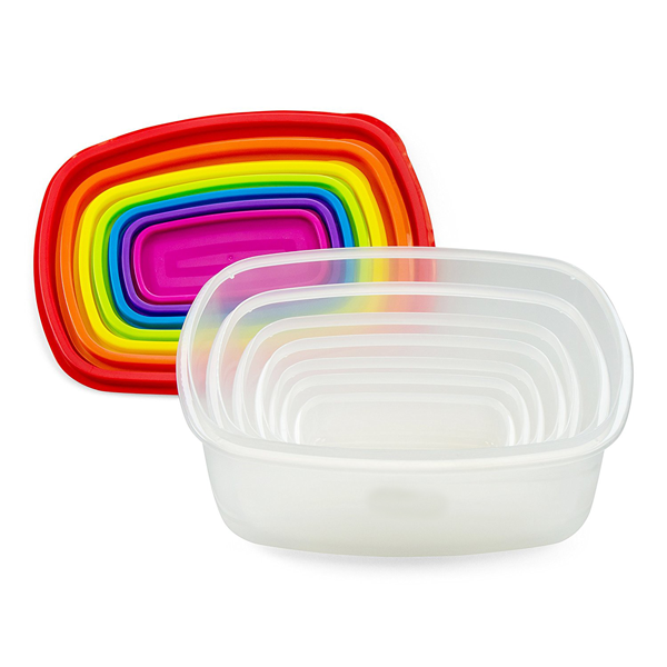 7 Pieces Home Food Storage Container Rectangle