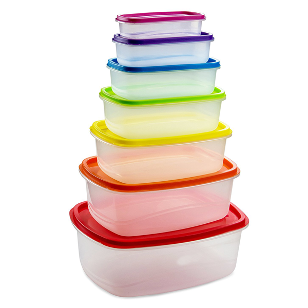 7 Pieces Home Food Storage Container Rectangle