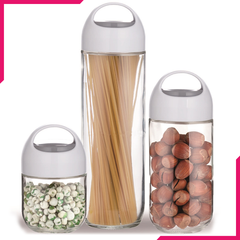 Brilliant Glassware Storage Jar Set 3Pcs