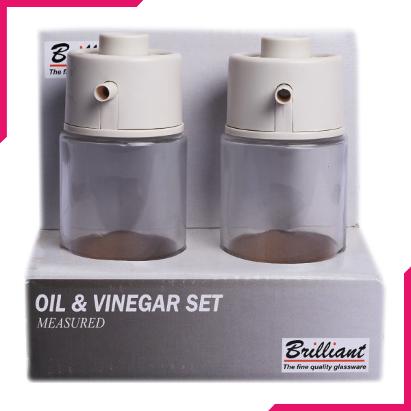 Brilliant Glassware Oil & Vinegar Set