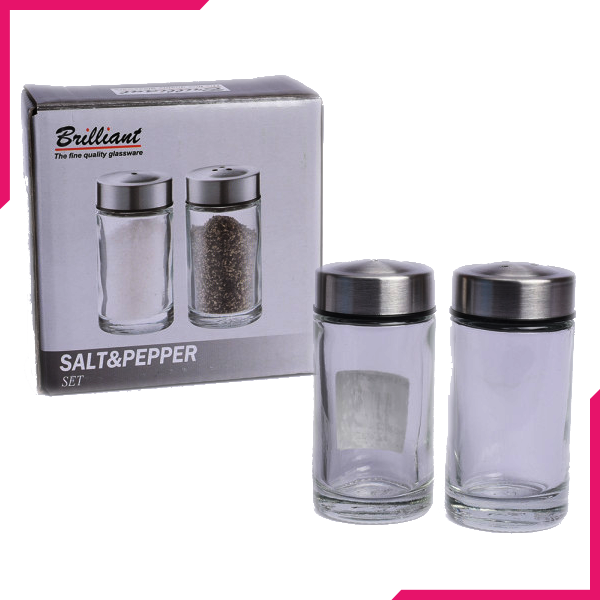 Brilliant Glassware Salt & Pepper Set