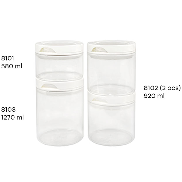 Acrylic Airtight Canister 4 Pcs Set