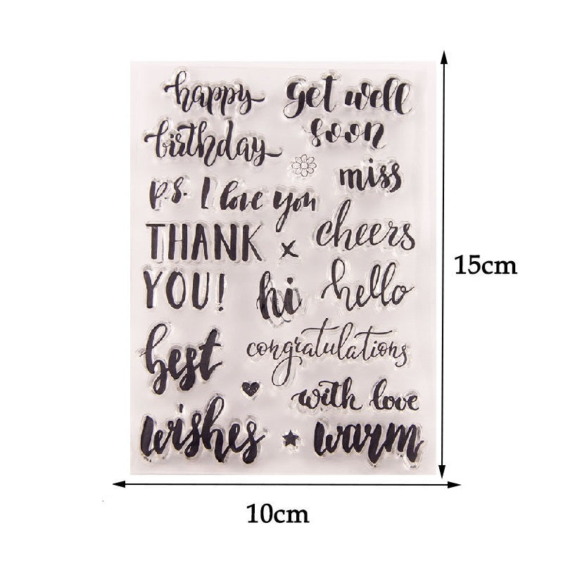 Best Wishes Silicone Rubber Stamp