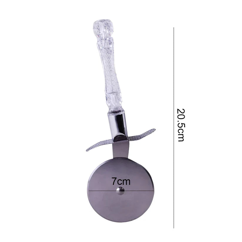 Acrylic Handle Pizza Cutter Steel